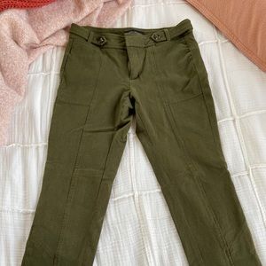 Banana Republic Cropped Green Trousers